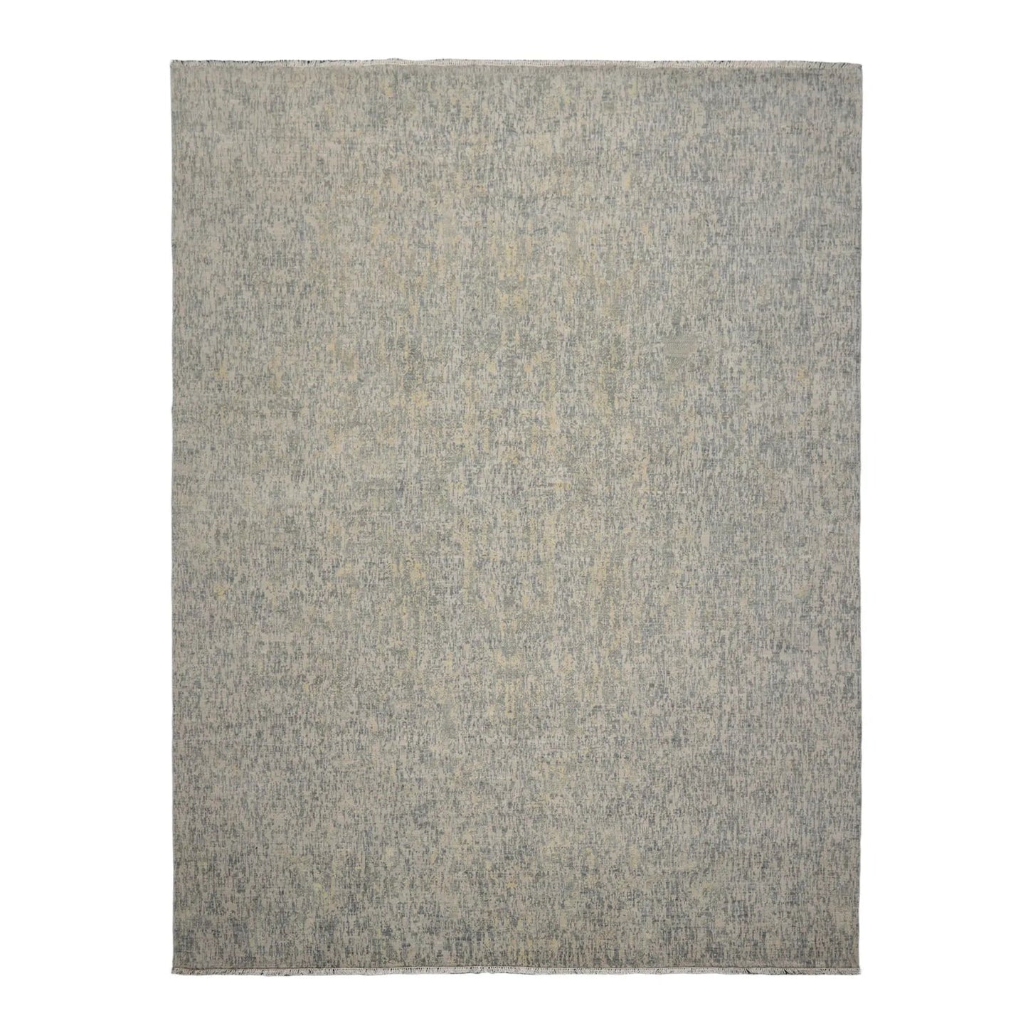 9x12 Gray, Slate Hand Knotted 100% Wool Sherpa Design Tibetan Oriental Area Rug-2