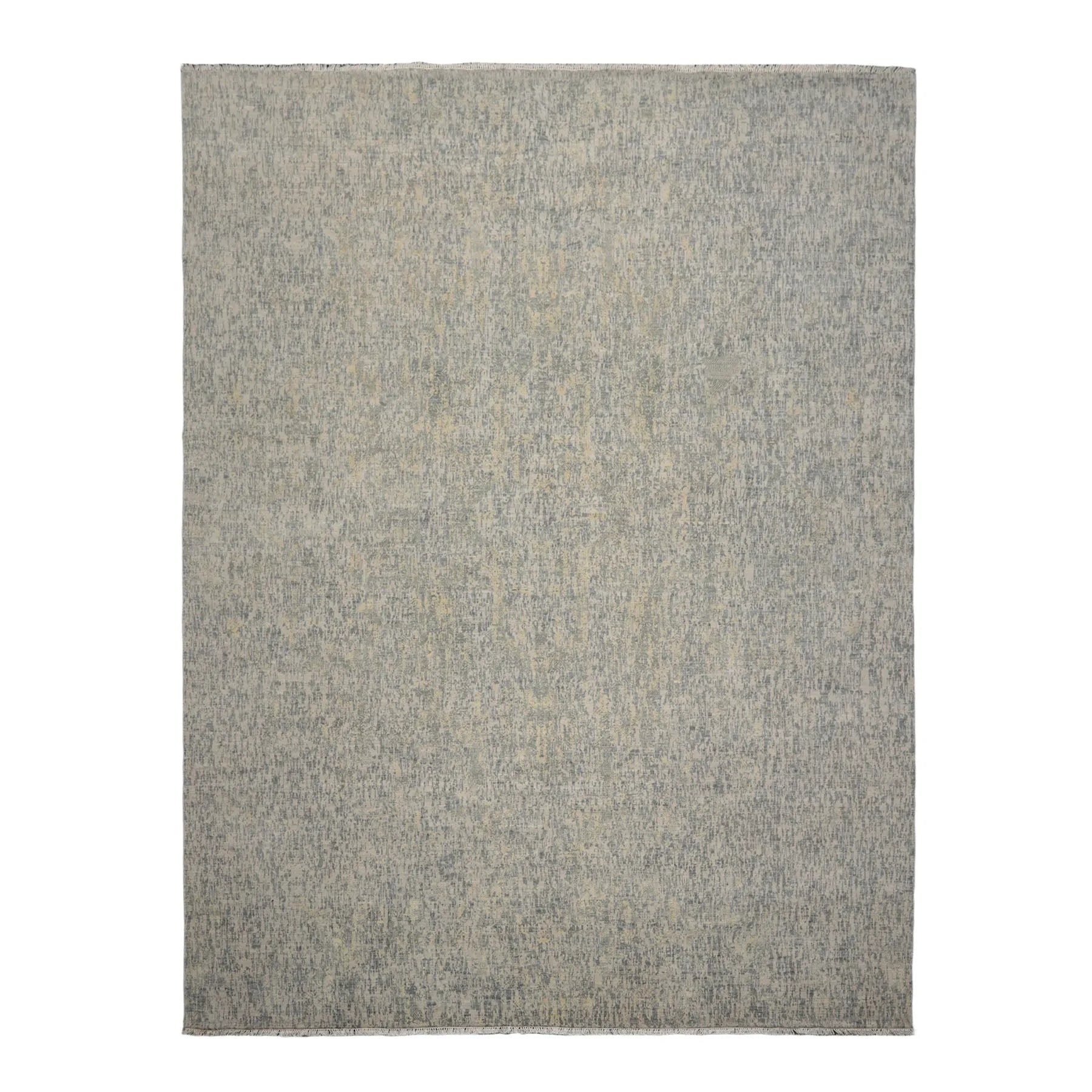 9x12 Gray, Slate Hand Knotted 100% Wool Sherpa Design Tibetan Oriental Area Rug-2
