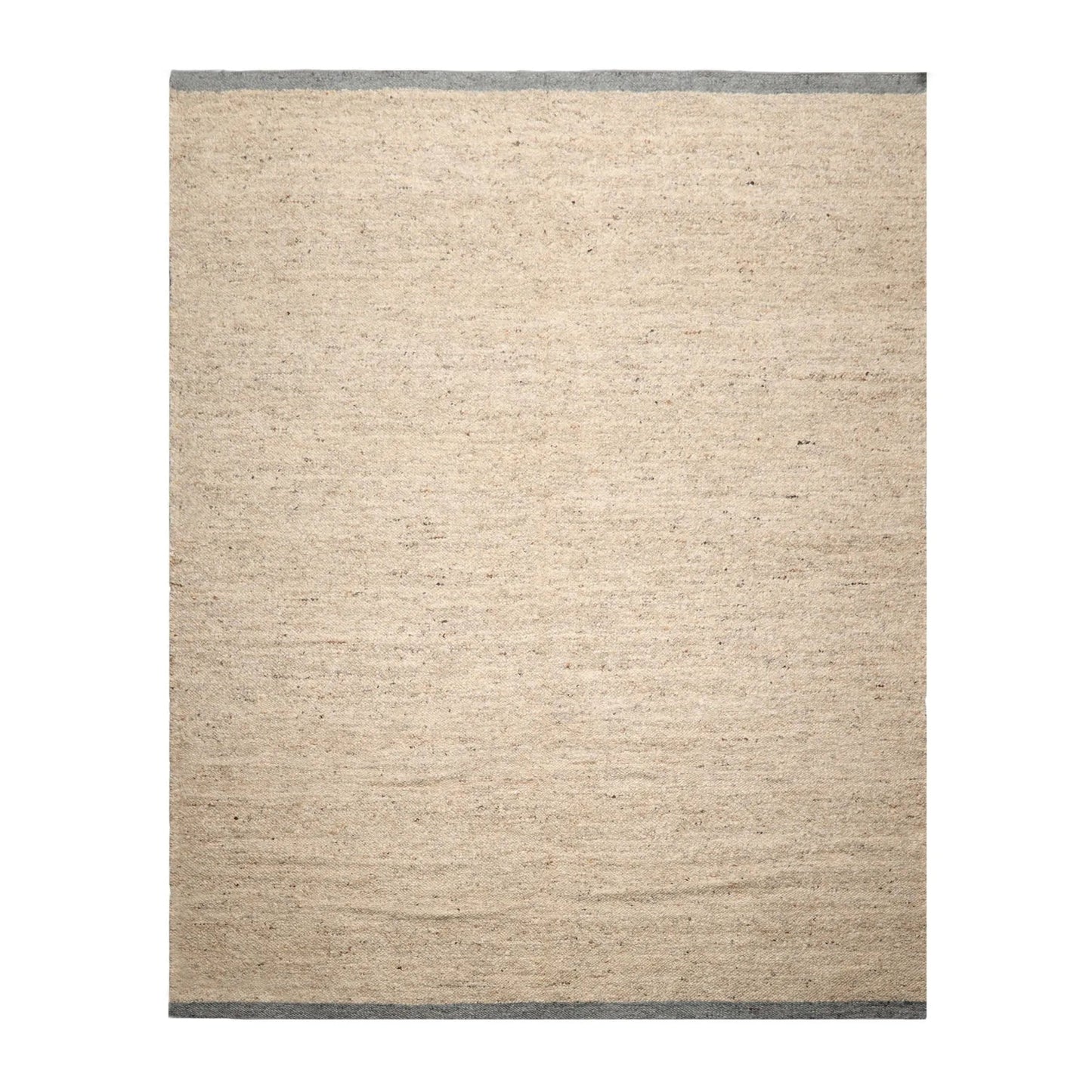 LoomBloom 9x12 Beige Hand Woven Contemporary Geometric Flatweave Wool Oriental Area Rug-1
