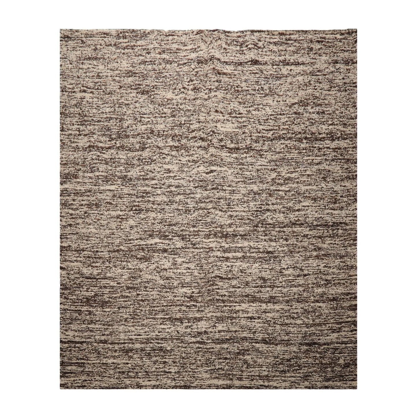 LoomBloom 9x12 Beige Hand Woven Contemporary Geometric Flatweave Wool Oriental Area Rug-1