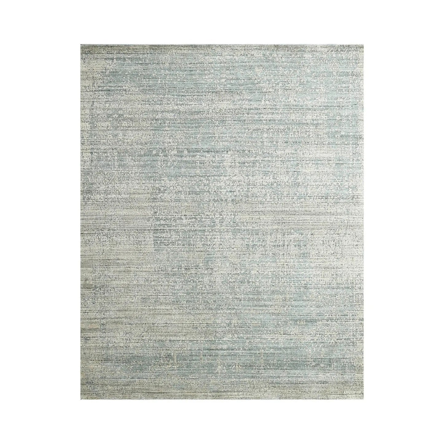 8x10 Celadon,Beige Hand Knotted Hand Made 100% Wool Modern & Contemporary Oriental Area Rug-1