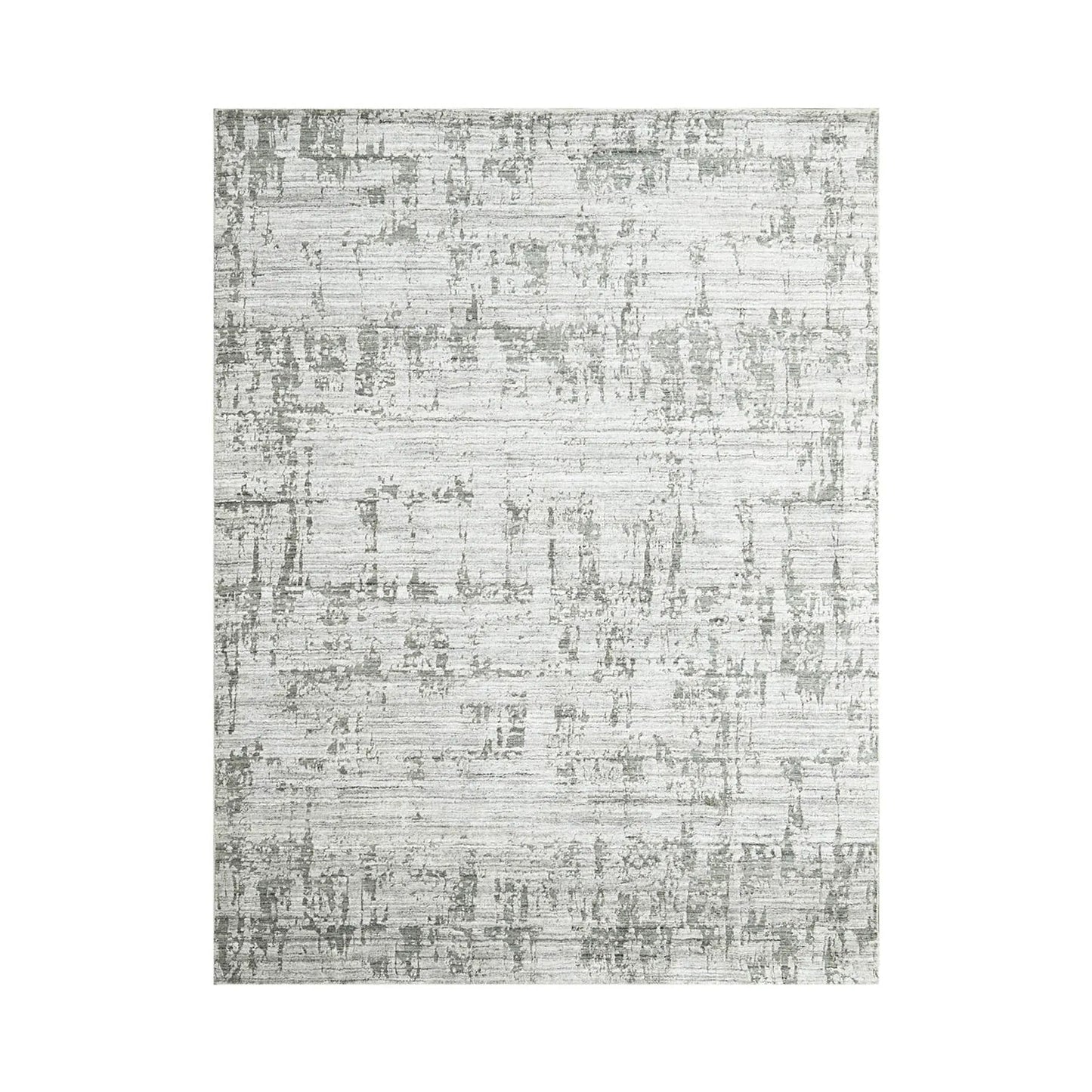 8x10 Gray, Silver Hand Knotted 100% Wool Modern & Contemporary Oriental Area Rug-1