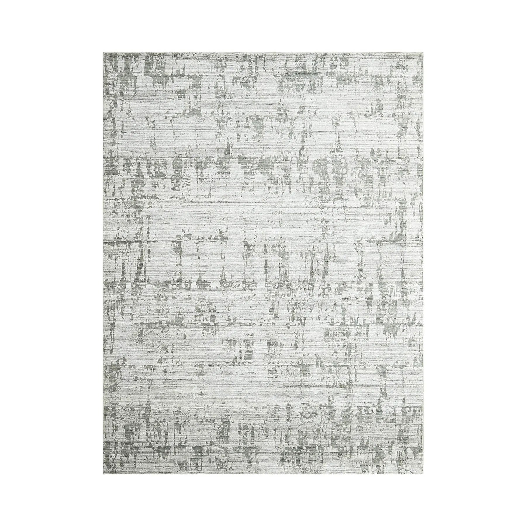 8x10 Gray, Silver Hand Knotted 100% Wool Modern & Contemporary Oriental Area Rug-1