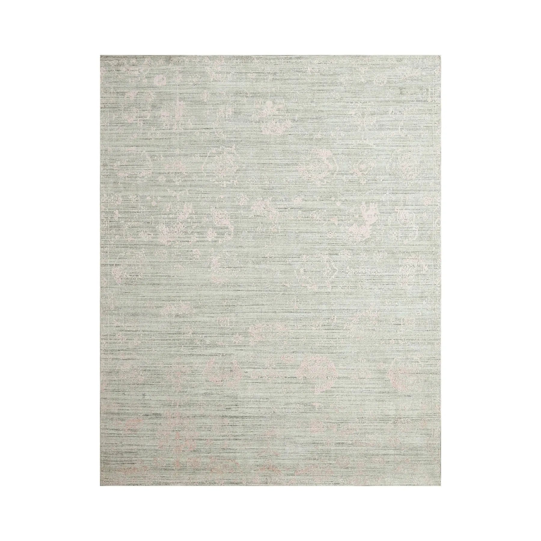 8x10 Beige, Gray Hand Knotted 100% Wool Modern & Contemporary Oriental Area Rug-1