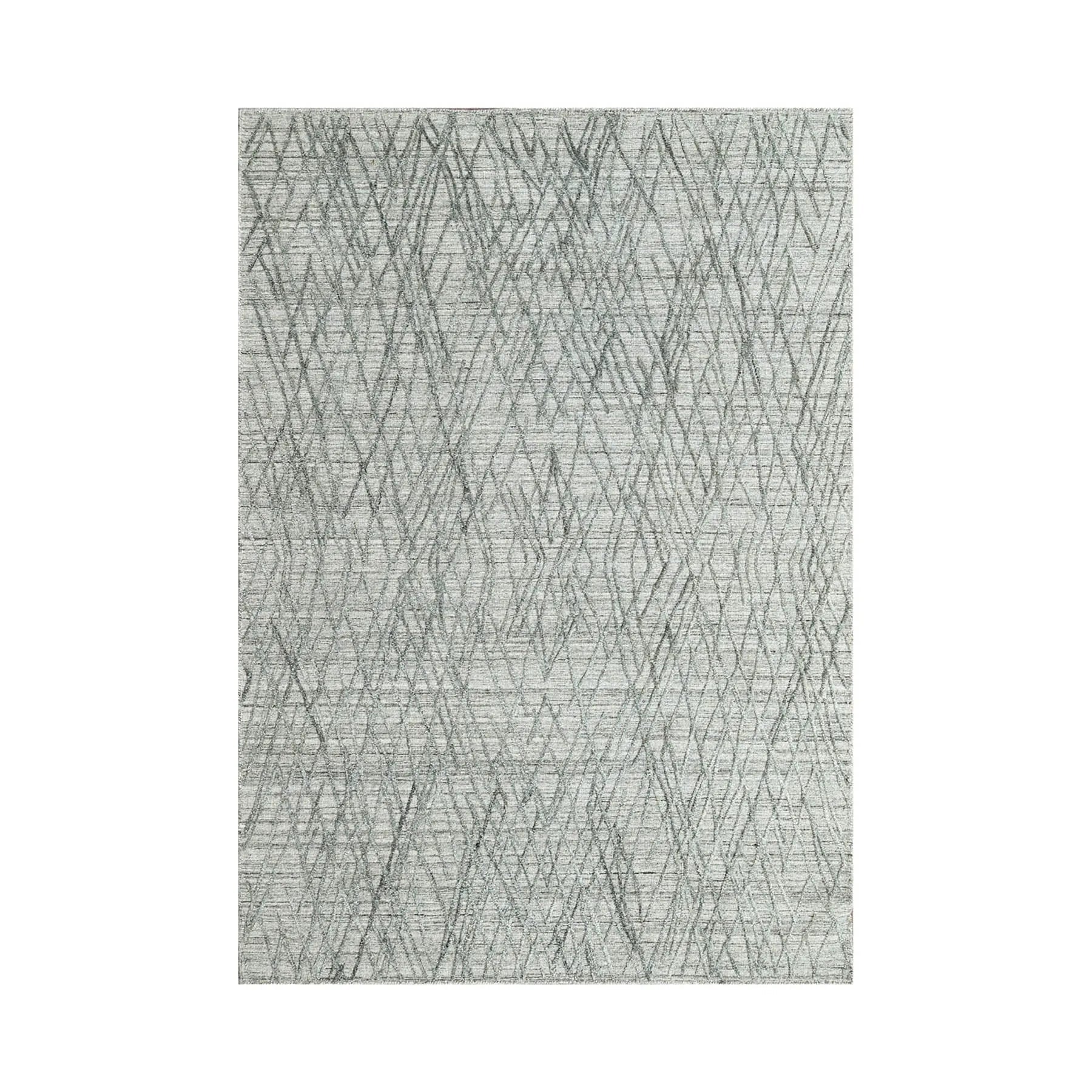 4x6 Tone on Tone Gray Hand Knotted 100% Wool Modern & Contemporary Oriental Area Rug-1