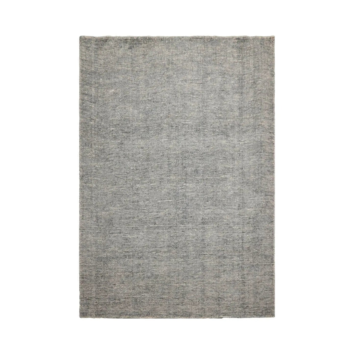 LoomBloom Beige Modern Ribbed Hand Knotted Wool Oriental Area Rug in 5x8-1