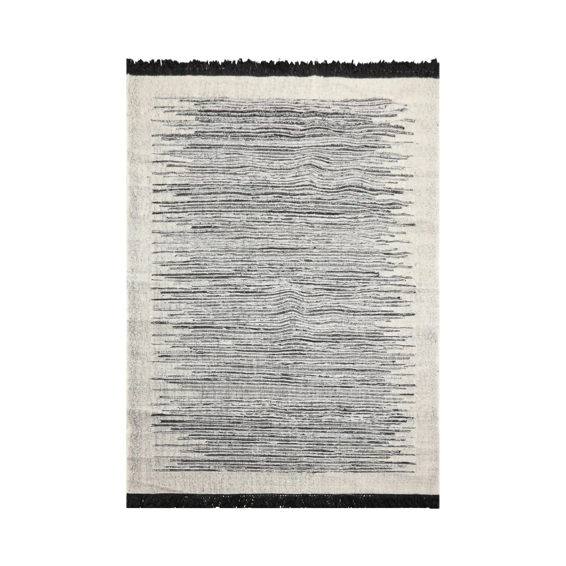 LoomBloom 5x8 Ivory Handcrafted Kilim Wool Oriental Area Rug-1
