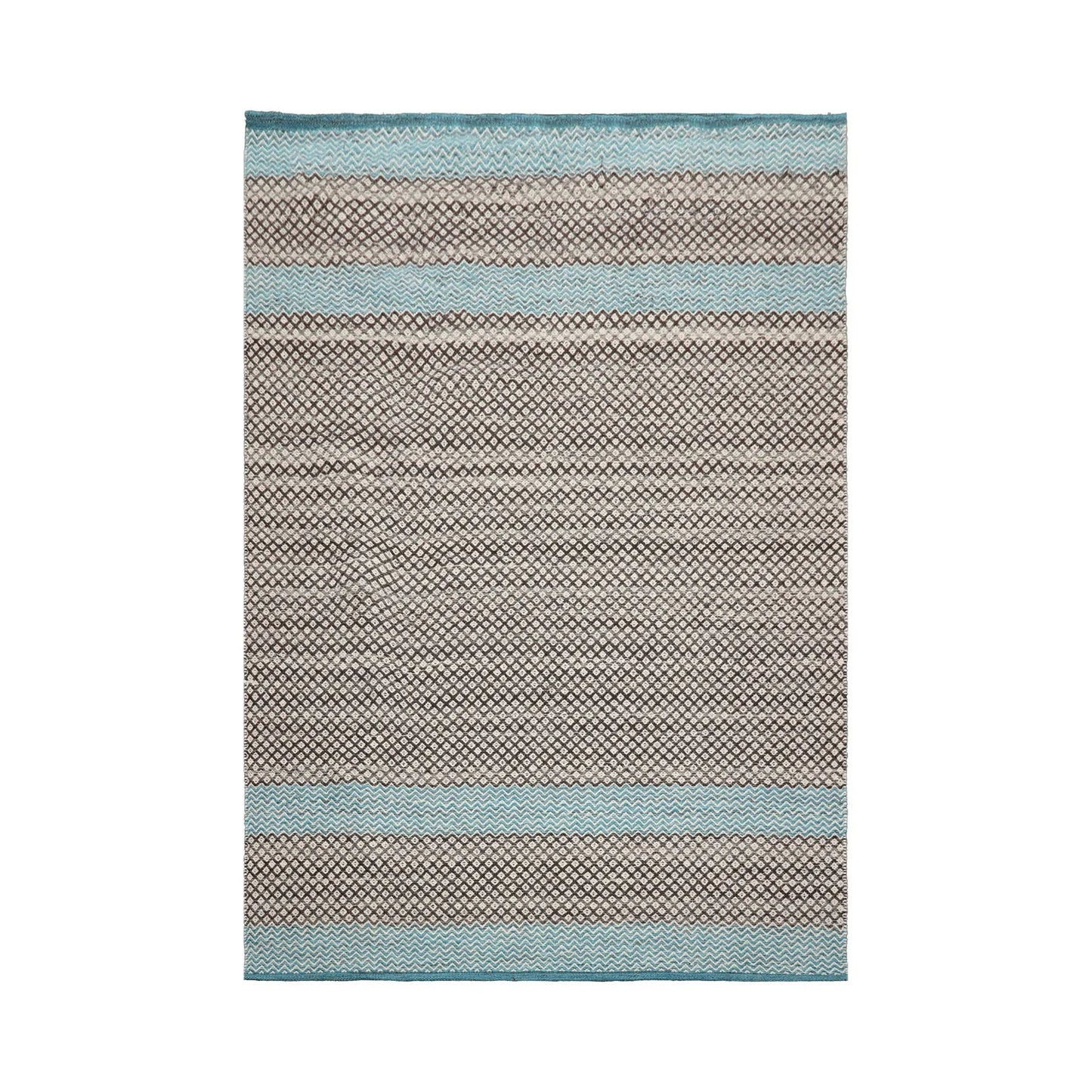 LoomBloom 5x8 Beige Oriental Modern Hand Woven Kilim Wool Area Rug-1