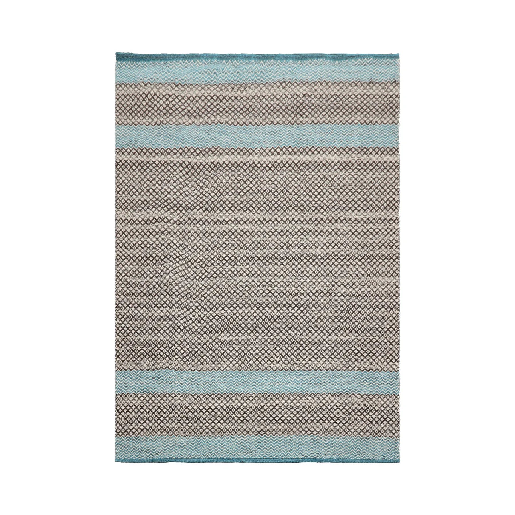 LoomBloom 5x8 Beige Oriental Modern Hand Woven Kilim Wool Area Rug-1
