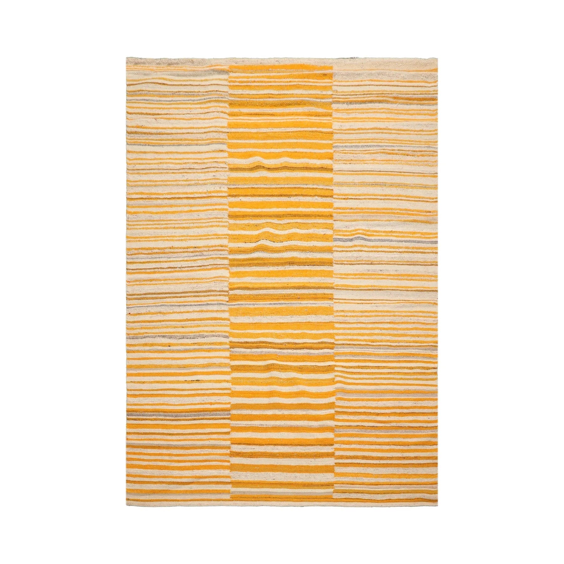 LoomBloom Beige 5x8 Hand Woven Oriental Area Rug with Contemporary Stripes-1