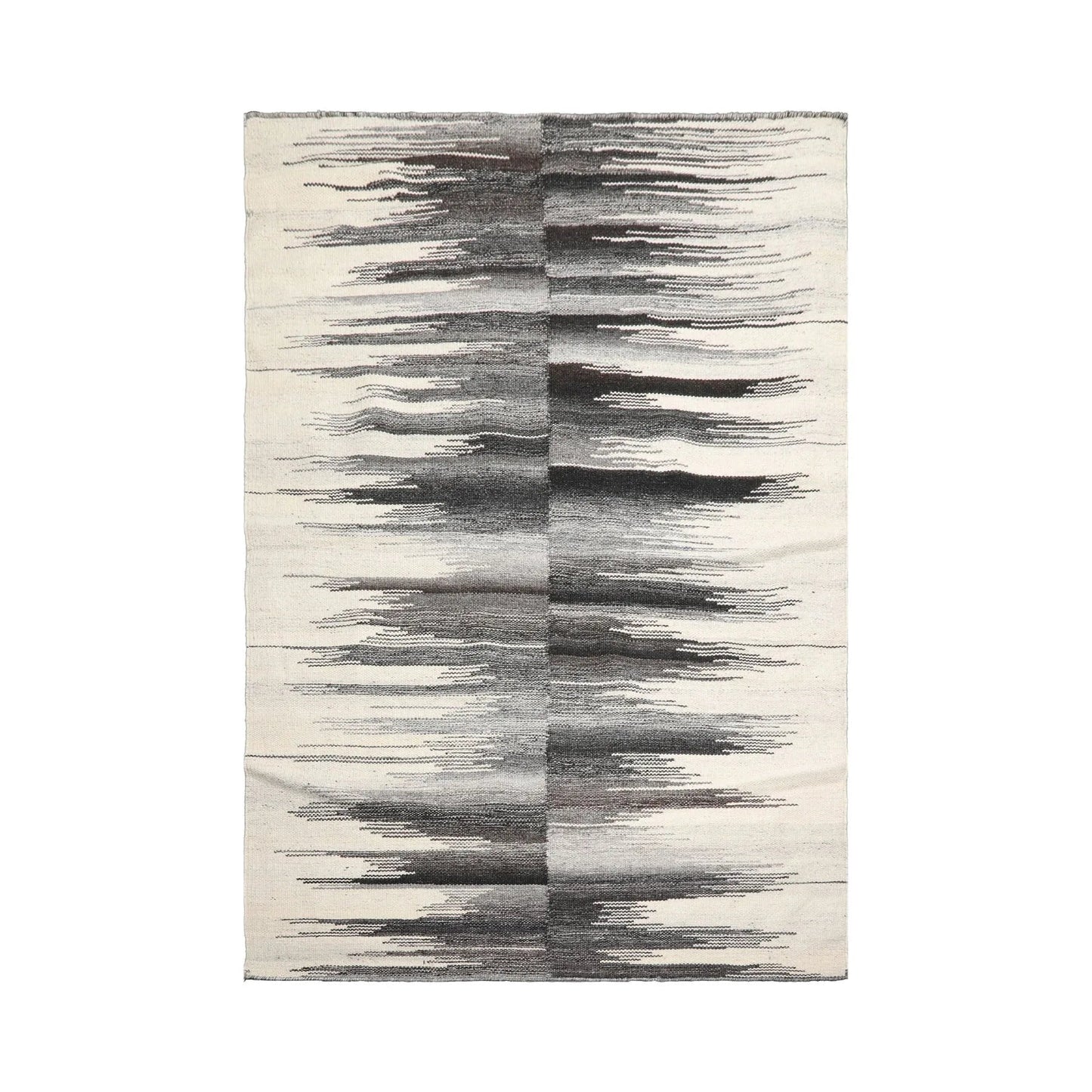 LoomBloom Hand Woven 5x8 Contemporary Ivory Area Rug-1