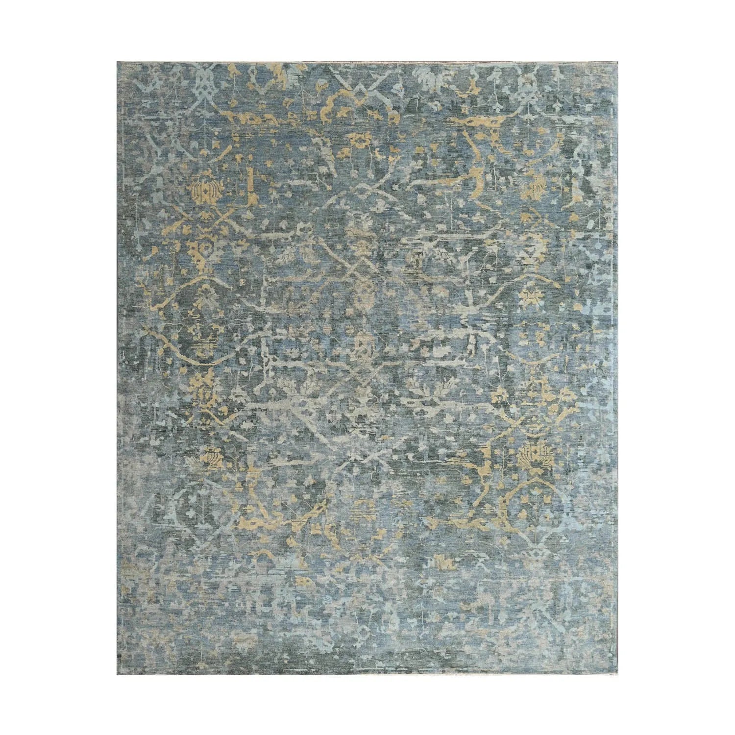 8x10 LoomBloom Gray Hand Knotted Wool Turkish Oushak Transitional Oriental Area Rug-1