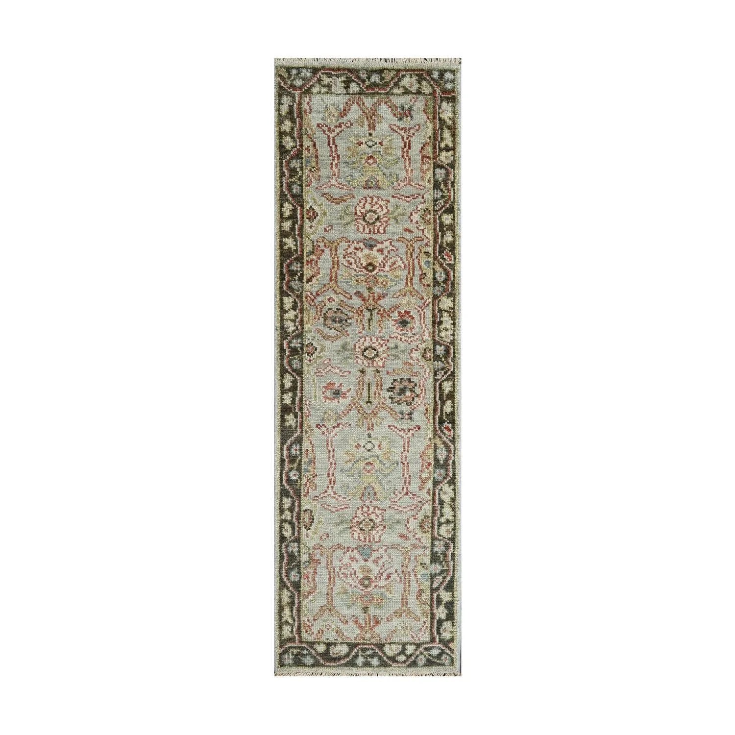 Multi Size Moss Hand Knotted Traditional Oushak Wool Oriental Area Rug-2