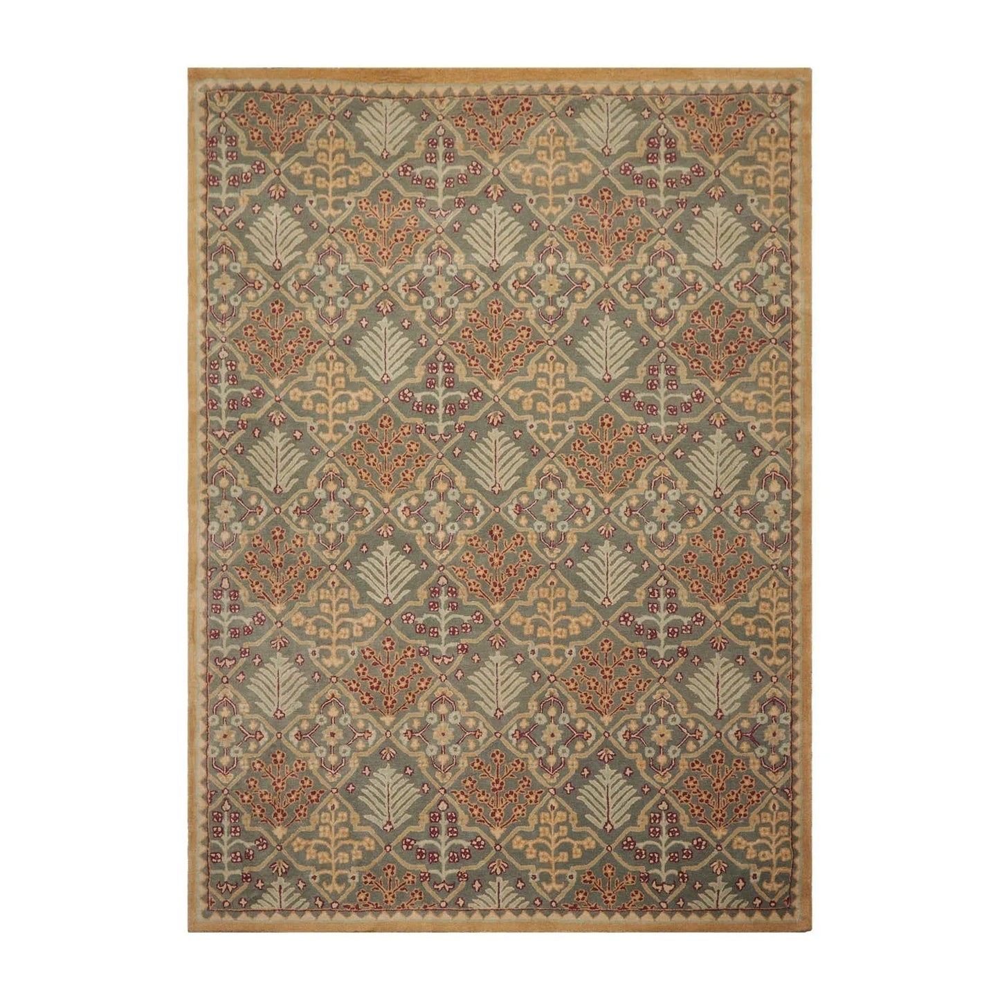 LoomBloom Multi Size Celadon Hand Tufted Traditional 100% Wool Oriental Area Rug-2
