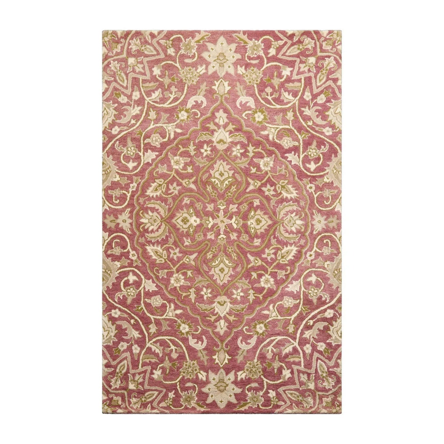 LoomBloom Multi Size Pomegranate Hand Tufted Transitional Floral 100% Wool Oriental Area Rug-1