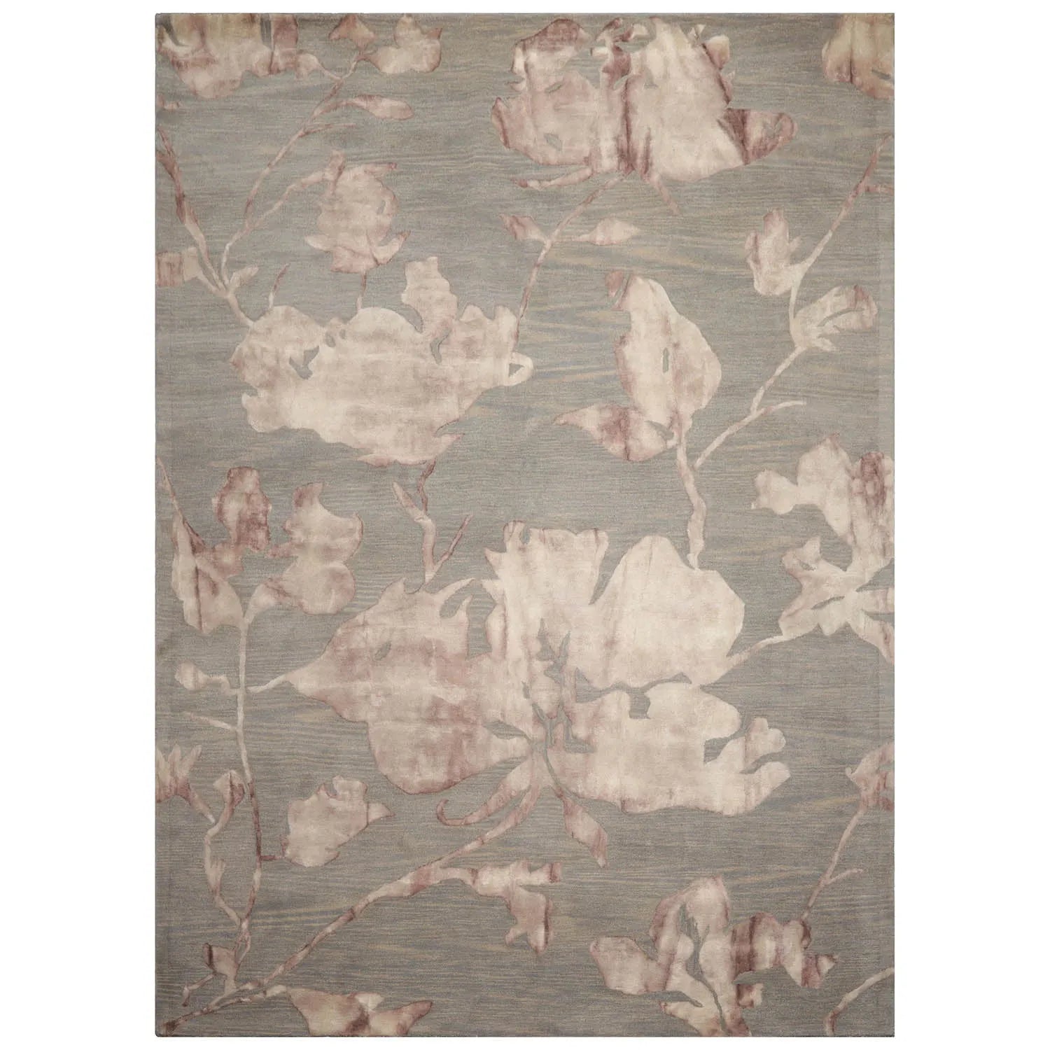 LoomBloom Multi Sizes Gray Contemporary Botanical Hand Tufted Floral Wool Oriental Area Rug-4