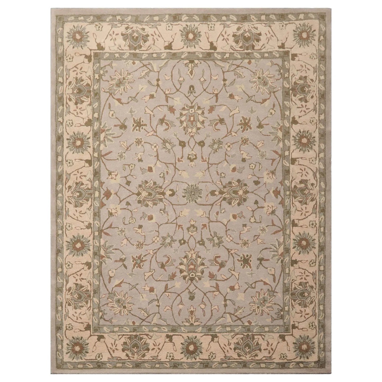 LoomBloom Multi Sizes Taupe Traditional Agra Hand Tufted  Wool Oriental Area Rug-4