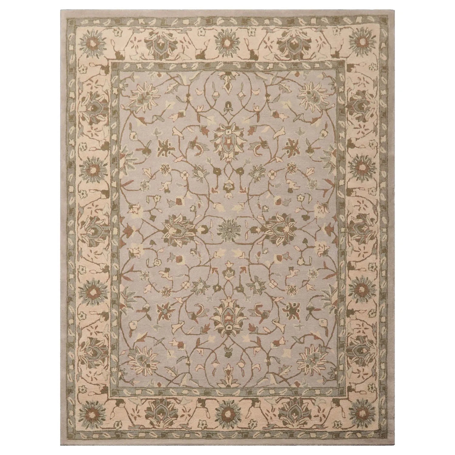 LoomBloom Multi Sizes Taupe Traditional Agra Hand Tufted  Wool Oriental Area Rug-4