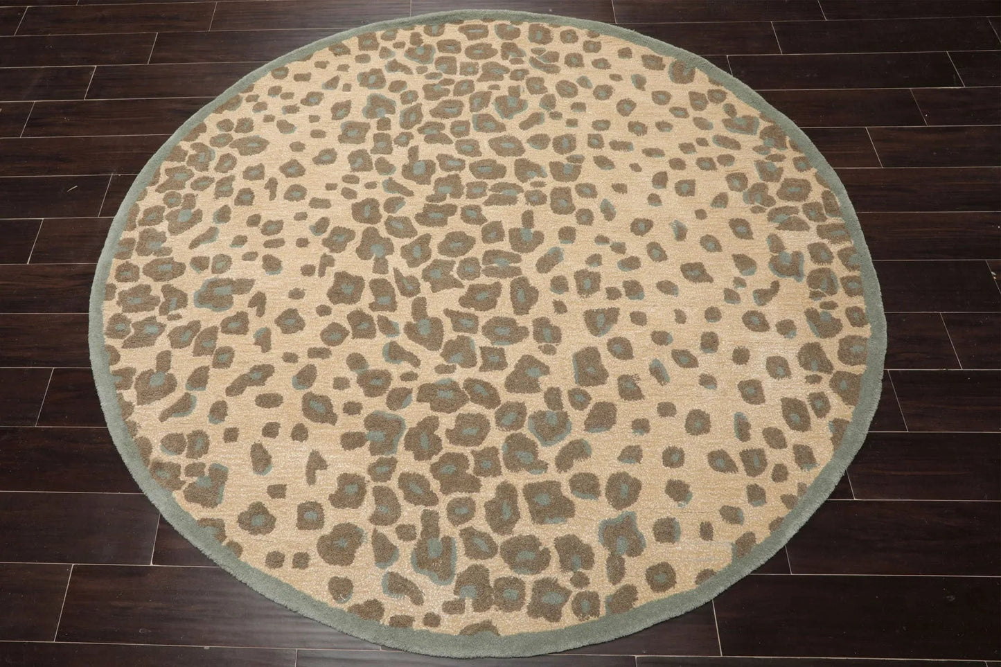 LoomBloom Multi Size Tan Hand Tufted Modern Leopard Print Wool and Bamboo Silk Oriental Area Rug-5