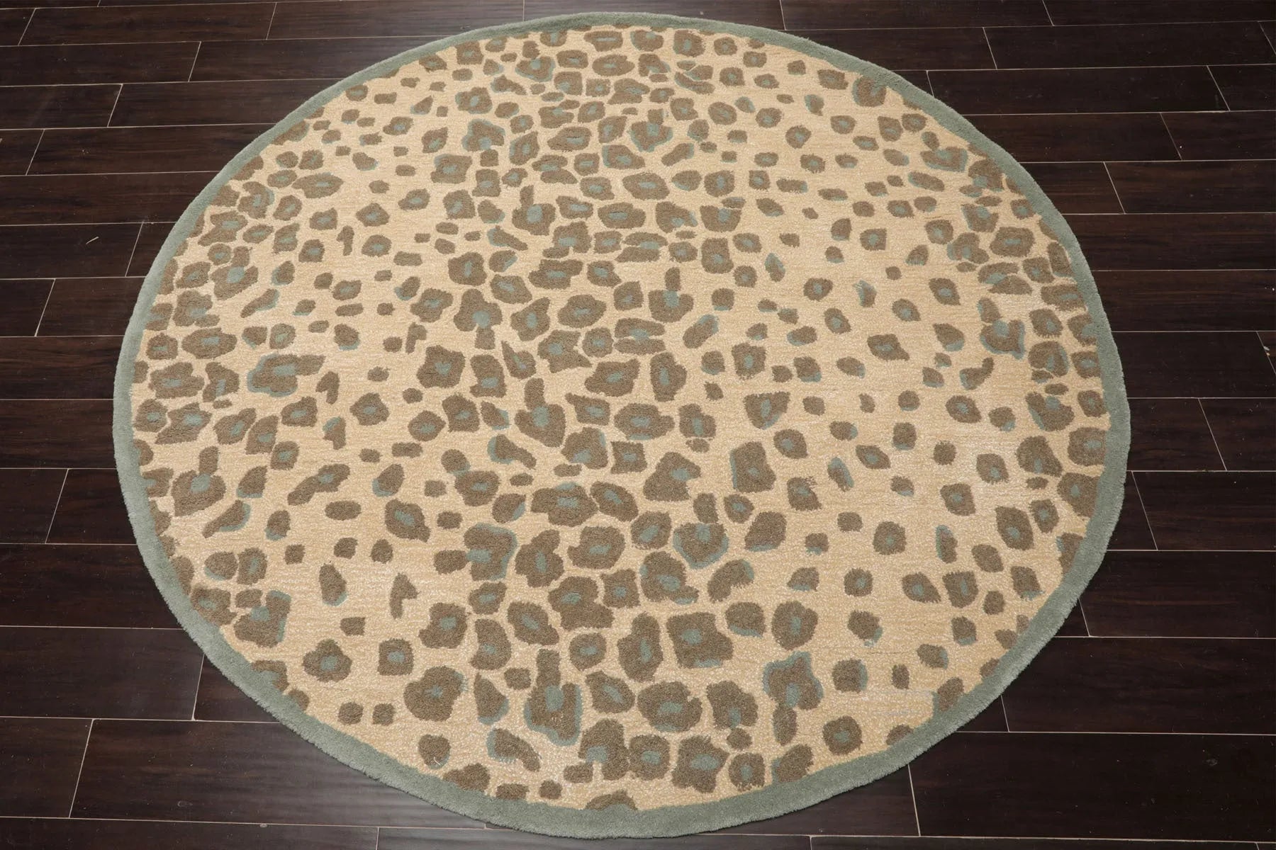 LoomBloom Multi Size Tan Hand Tufted Modern Leopard Print Wool and Bamboo Silk Oriental Area Rug-5