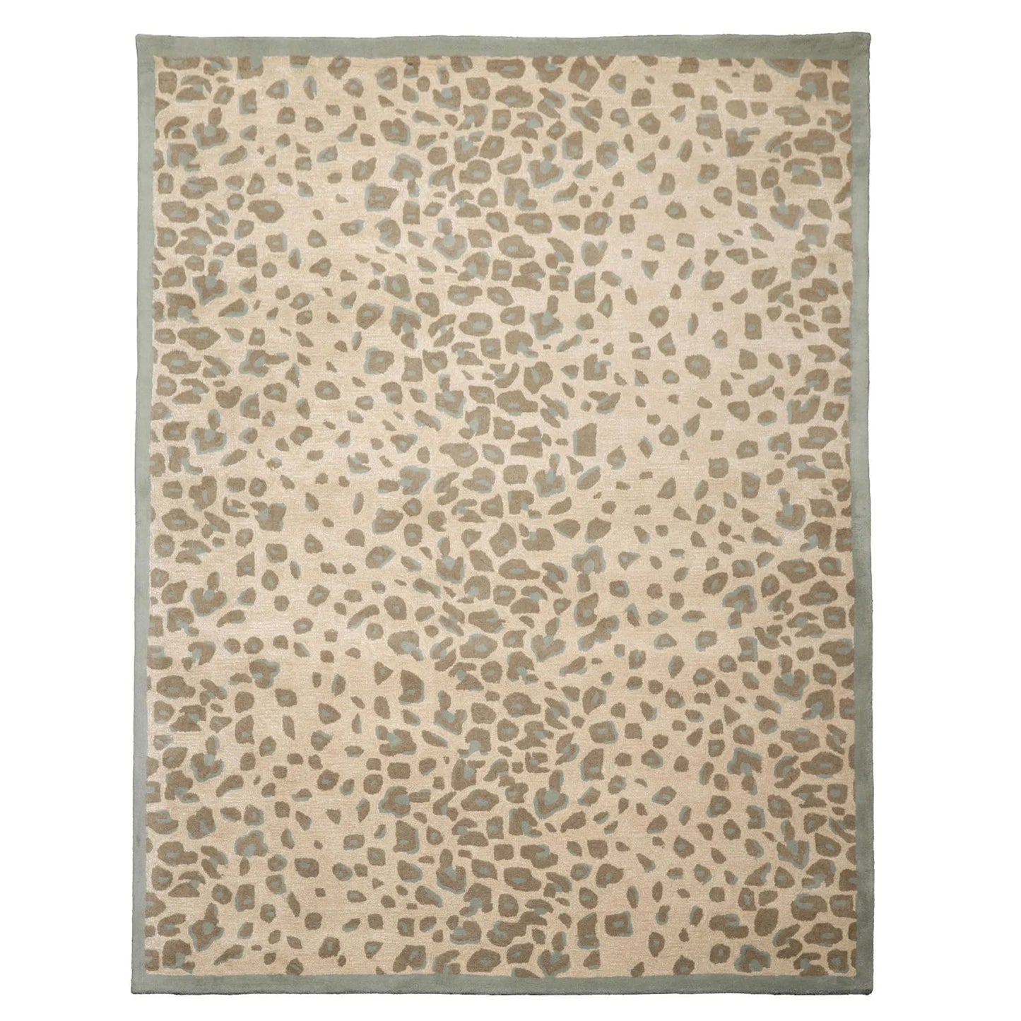 LoomBloom Multi Size Tan Hand Tufted Modern Leopard Print Wool and Bamboo Silk Oriental Area Rug-4
