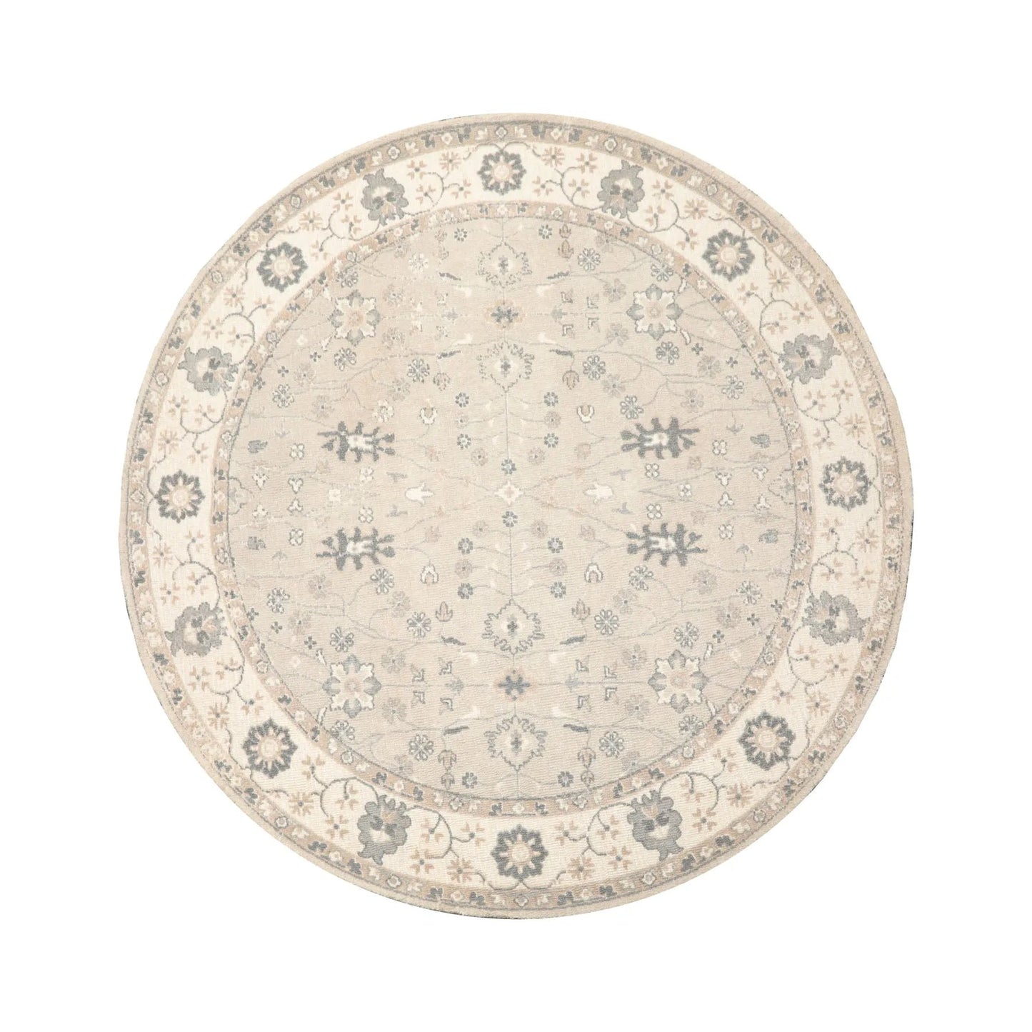 LoomBloom Multi Size Taupe Hand Tufted Traditional Agra Wool Oriental Area Rug-3
