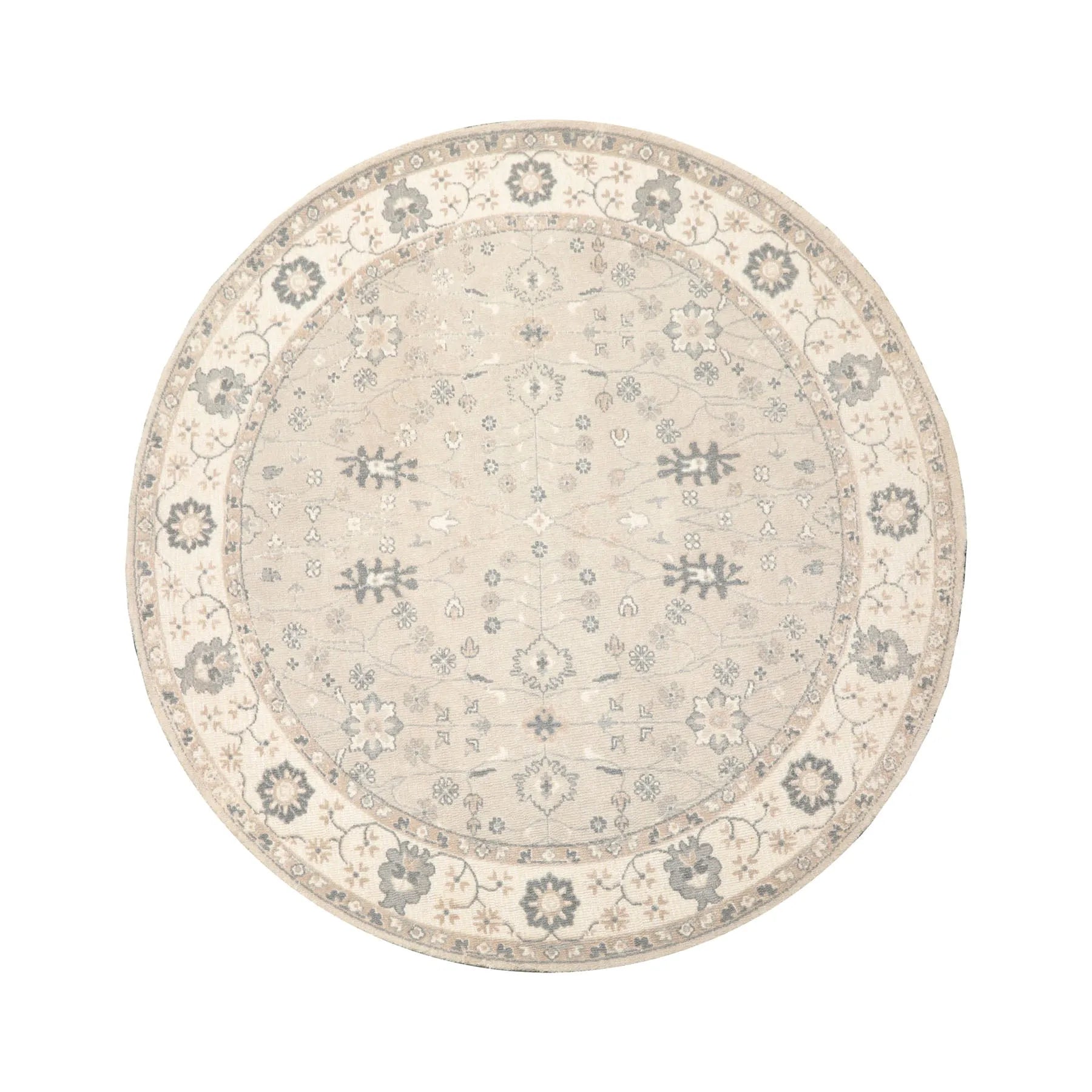 LoomBloom Multi Size Taupe Hand Tufted Traditional Agra Wool Oriental Area Rug-3