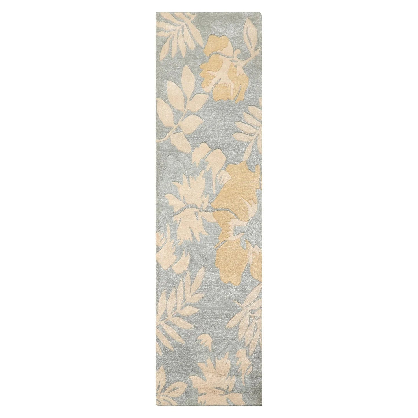 LoomBloom Multi Size Gray Hand Tufted Transitional Floral Wool and Faux Silk Oriental Area Rug-2