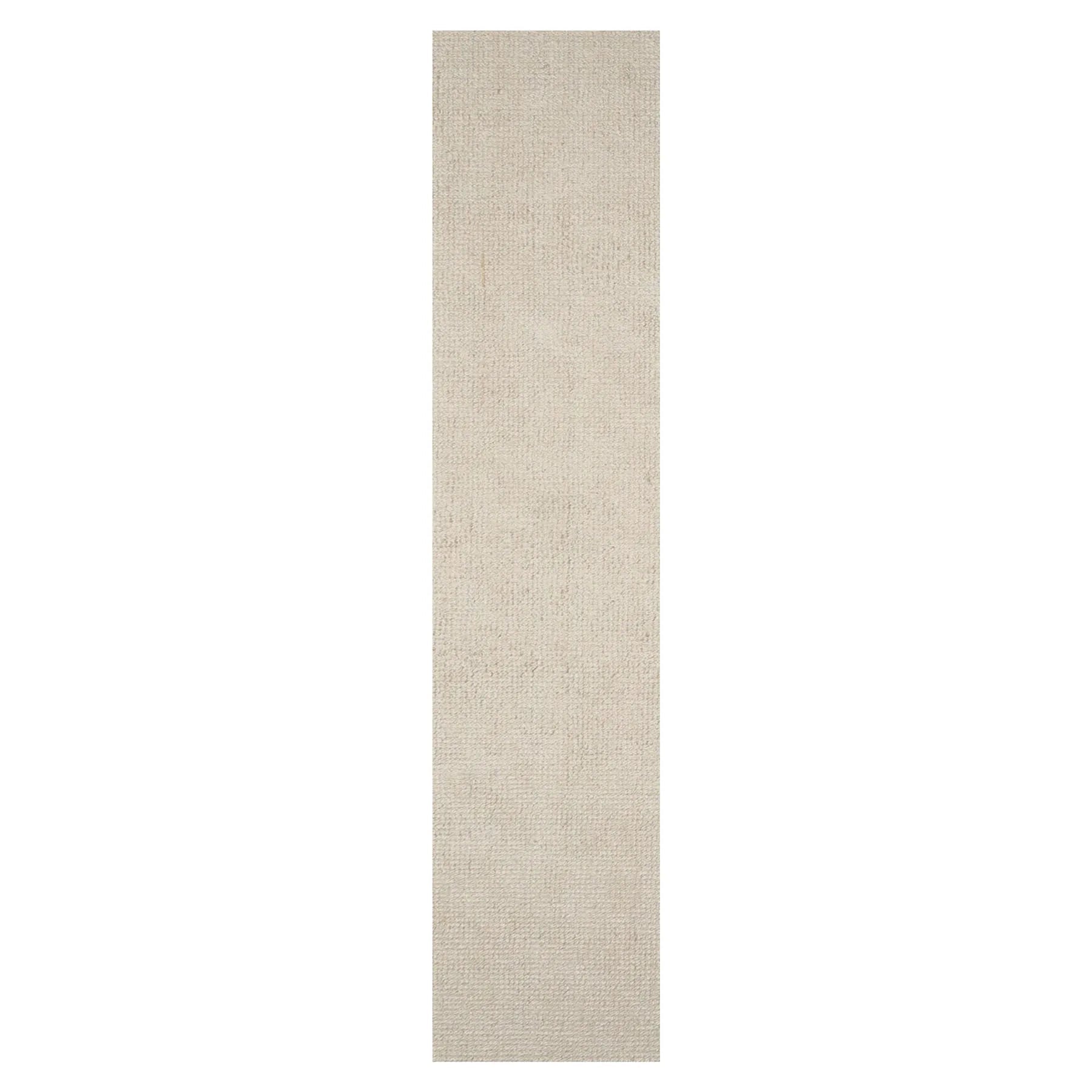 LoomBloom Multi Sizes Ivory Hand Woven Contemporary Textured New Zealand Wool Oriental Area Rug-2