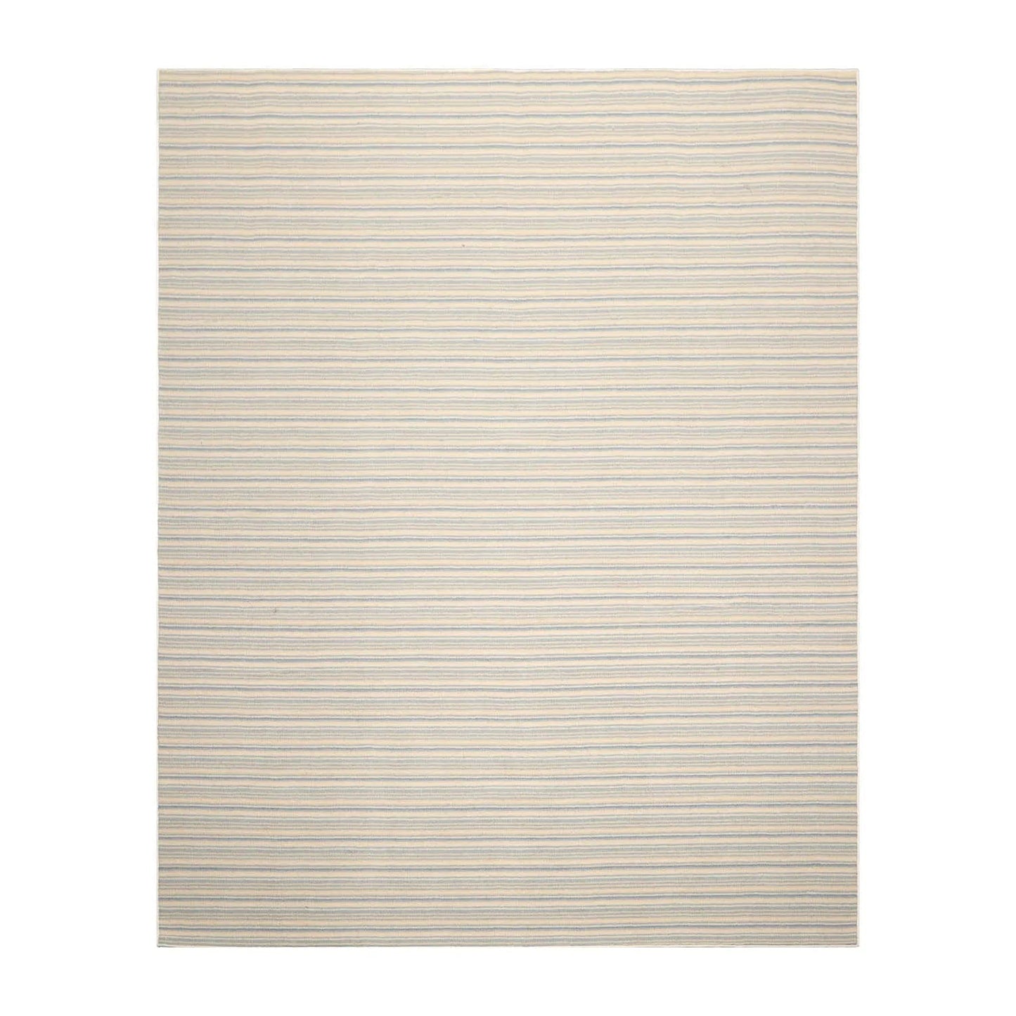 LoomBloom Multi Sizes Ivory Hand Woven Contemporary Striped 100% New Zealand Wool Oriental Area  Rug-4