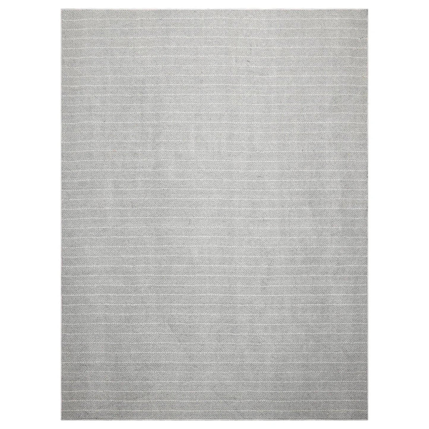 LoomBloom Multi Size Ash Gray Hand Tufted Contemporary Berber Herringbone 100% New Zealand Wool Oriental Area Rug-5