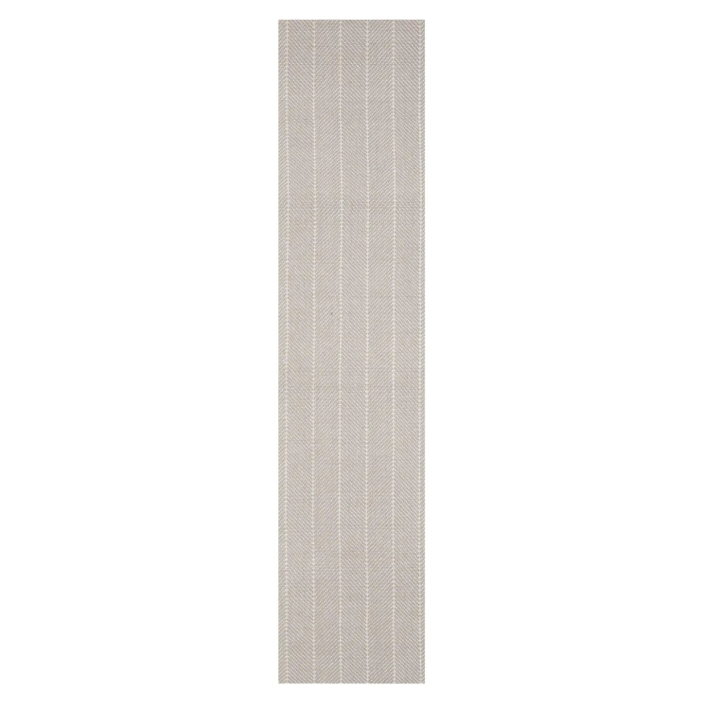 LoomBloom Multi Size Gray Hand Woven Contemporary Herringbone  New Zealand Wool  Oriental Area Rug-1