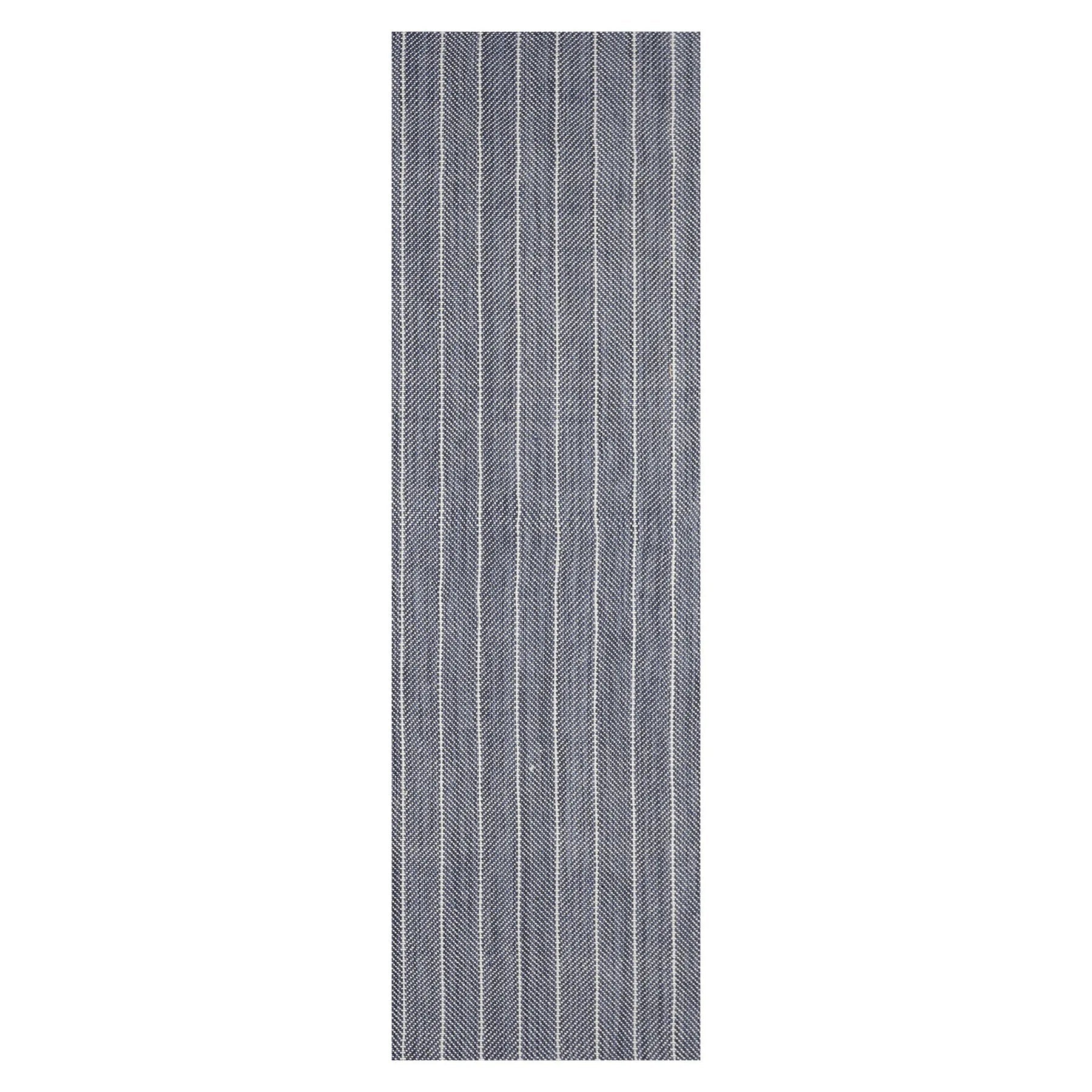 LoomBloom Multi Size Navy Hand Woven Contemporary Herringbone Flatweave New Zealand Wool  Oriental Area Rug-1