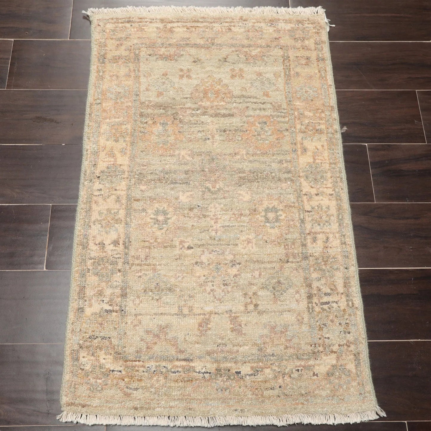 2'x3' Mint Hand Knotted Oushak Afghan Oushak Wool Oriental Area Rug-1