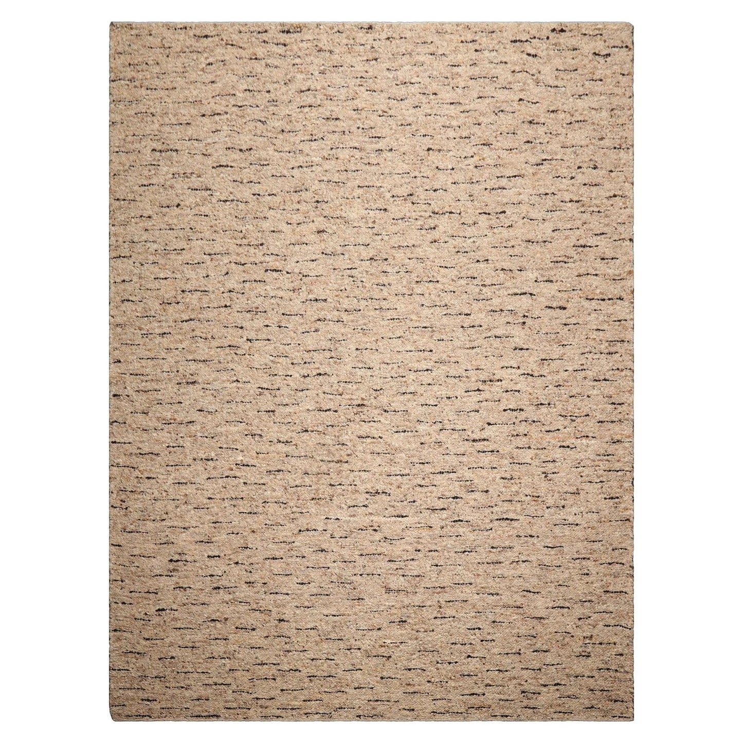 LoomBloom Multi Sizes Oatmeal Hand Woven Flatweave Contemporary Geometric Wool Oriental Area Rug-1