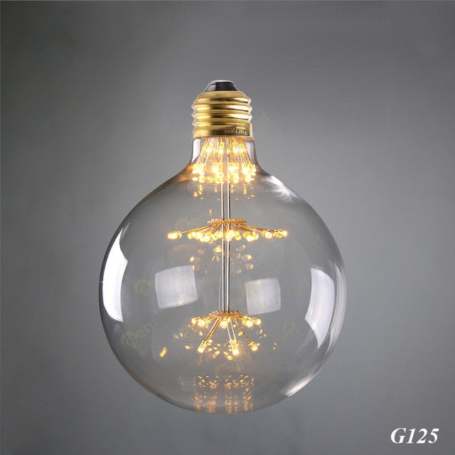 G80 G95 Retro Starry Sky Dimmable led Bulb 3W 2200K E27 220V Wine Bottle Decorative Christmas Lightbulb Lamp Lampada Led