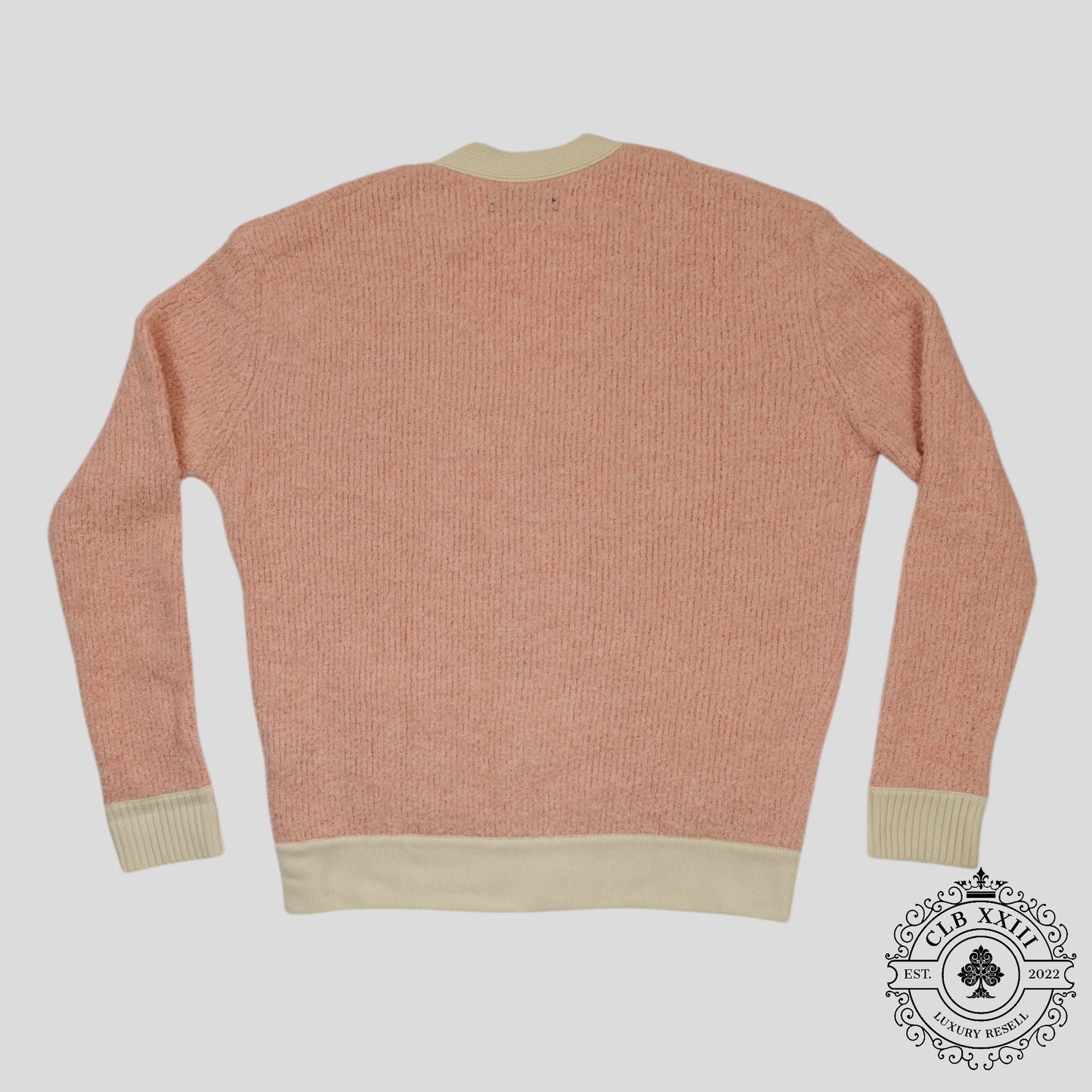 Amiri Fuzzy Wool Cardigan in Pink