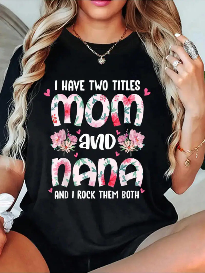 Women's Short Sleeve Round Neck T-Shirt Women's Clothing Gift