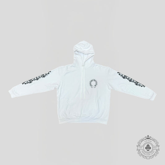 Chrome Hearts Horseshoe Logo Hoodie in White