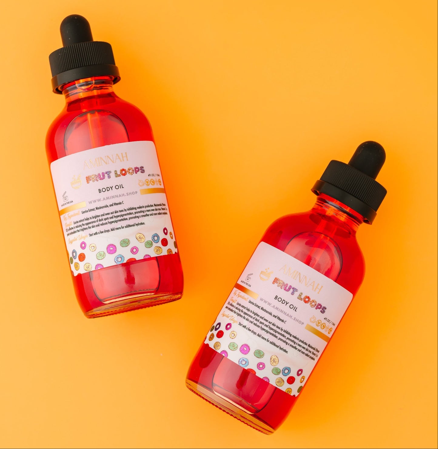 "Frut Loops" Brightening Skin Body Oil - Licorice Extract, Niacinimide, and Vitamin C