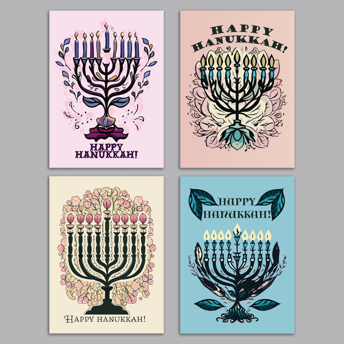 Hanukkah Greeting Cards, Set of 24