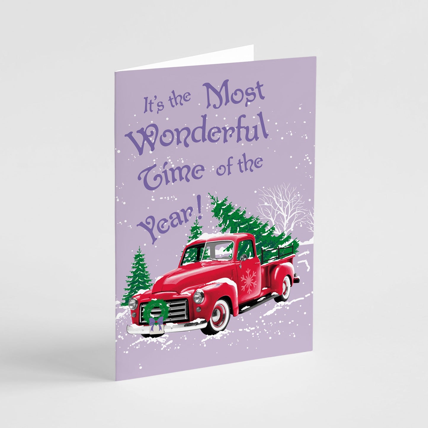 Vintage Truck Christmas Greeting Cards, Set of 24