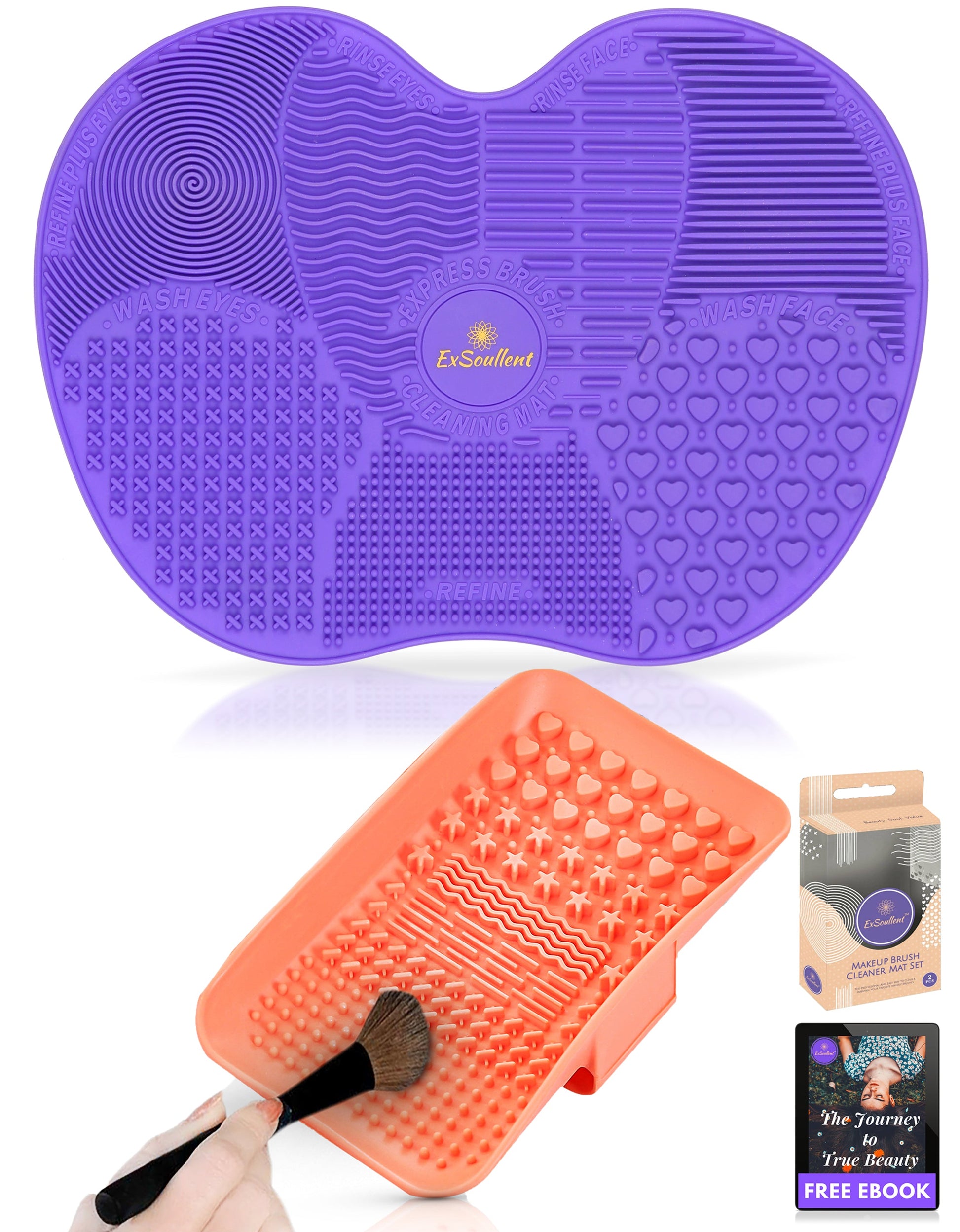 Makeup Brush Cleaner Mat Set-0