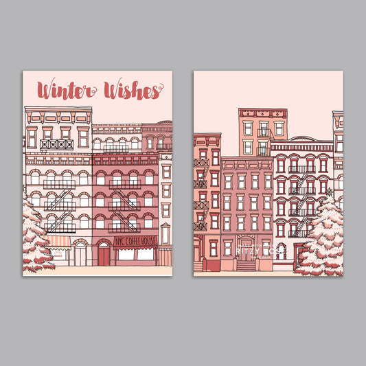 Winter Wishes Holiday Greeting Cards, Set of 24