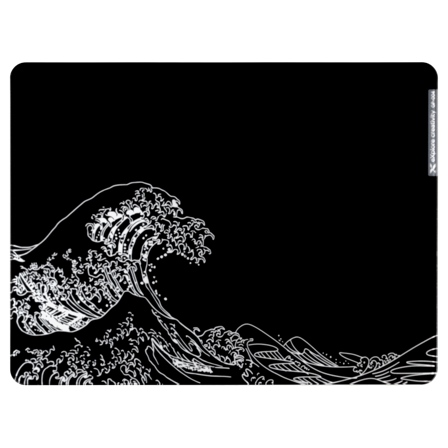 XVX SpacePad Tempered Glass Gaming Mouse Pad with Anti-Slip Rubber Base