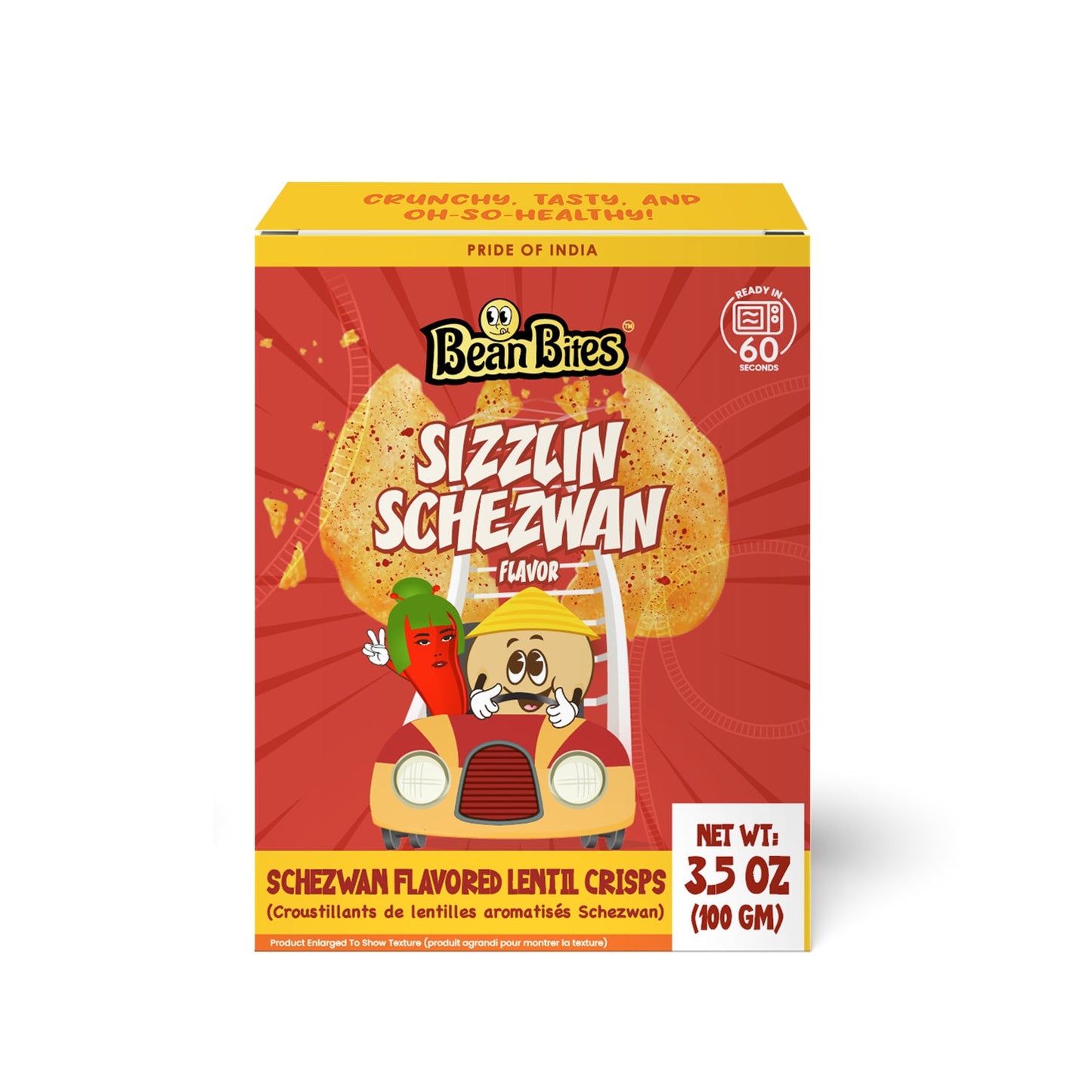 Bean Bites Sizzlin Schezwan Lentil Crisp-0