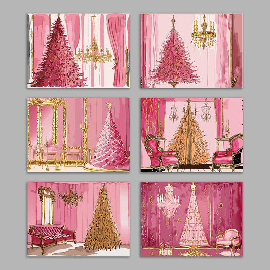 French Ballroom Christmas Cards, Set of 24