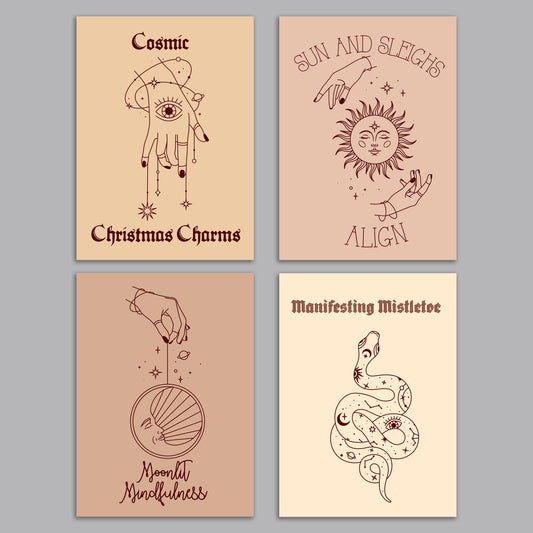 Mystical Christmas Greeting Cards, Set of 24