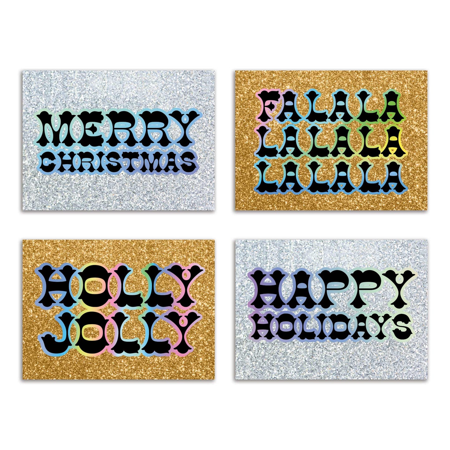 Pastel Christmas Greeting Cards, Set of 24