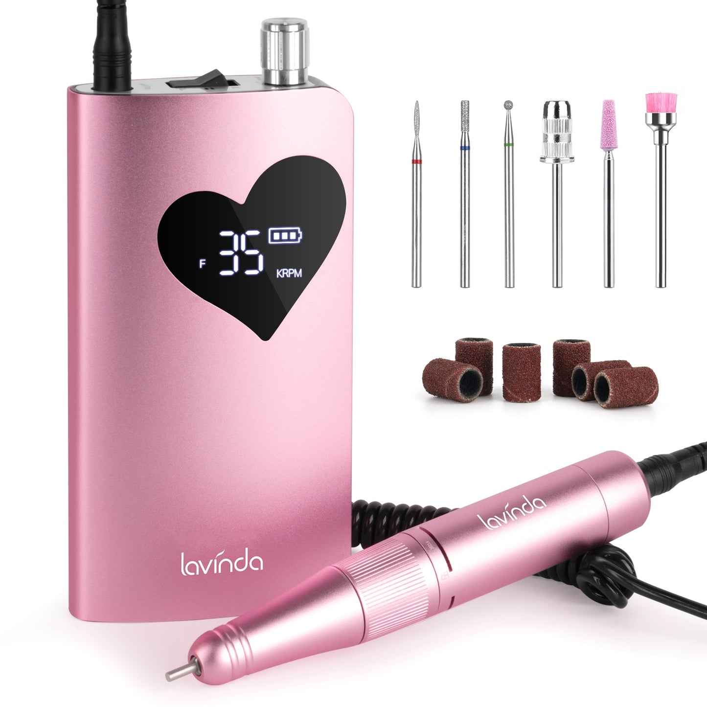 Wand™ Air Nail Drill - Pink - 35,000 RPM Rechargeable